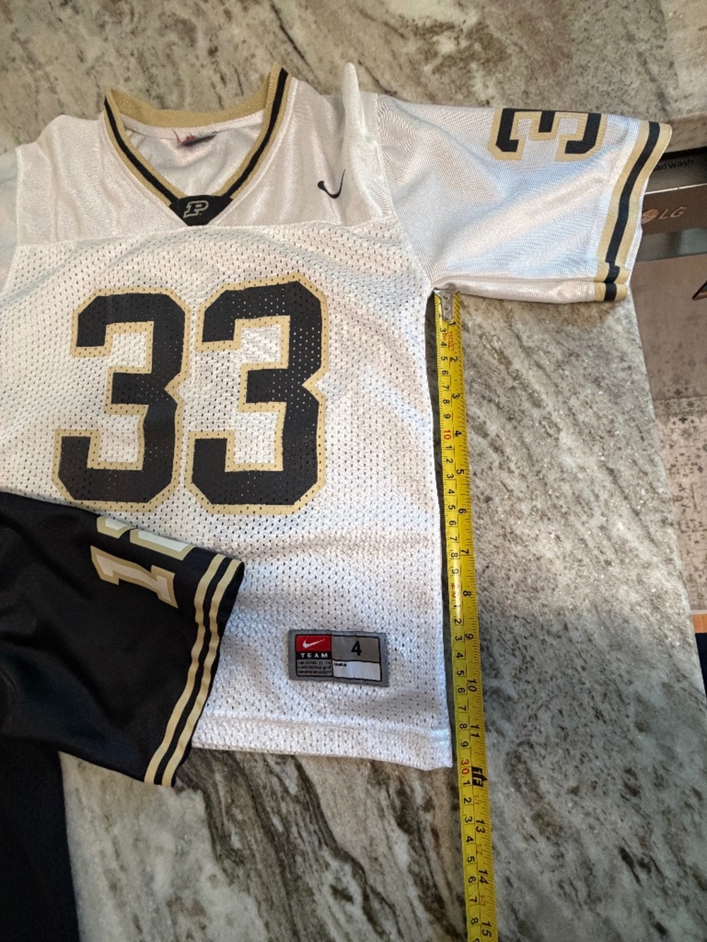 Purdue Boilermakers Nike Football Jersey #12 Black & #33 White.Youth Sizes:4 & 7